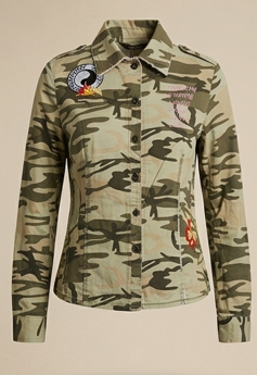 Sobre camisa Militar Camuflaje con Parches y Bordados Rosa Eleven