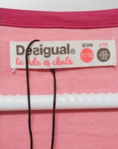 Vestido Desigual Fucsia Mandala Lentejuelas Talla 11/12 años