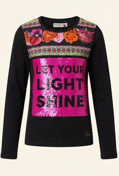 Camiseta Manga Larga Niña Desigual Lentejuelas Mágicas Reversibles – Talla 11/12 Años